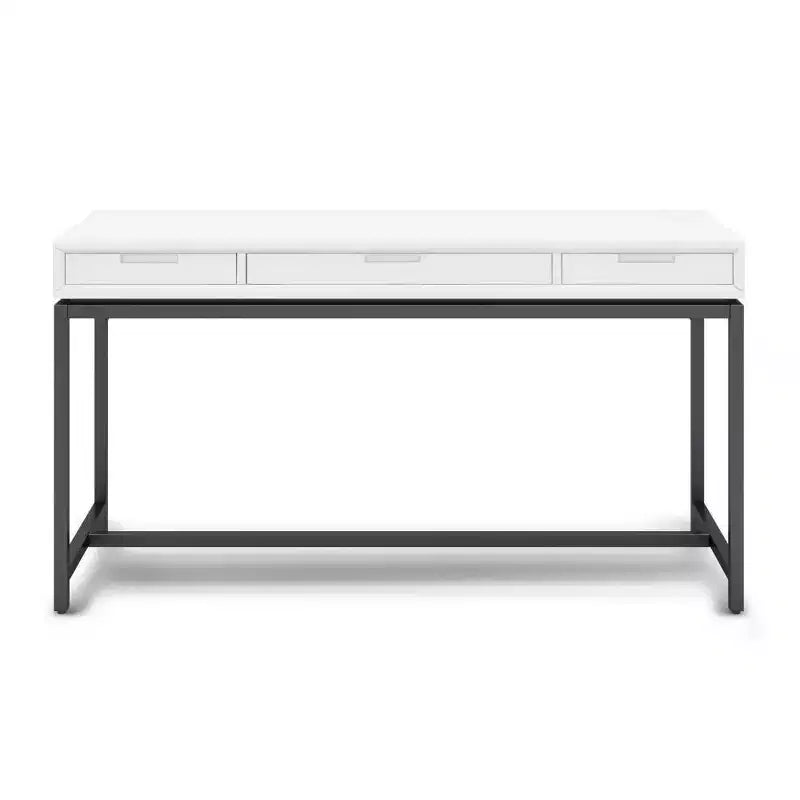 Scrittoio Devlin Mid-Century in Legno Massello con Cassetti - WyndenHall