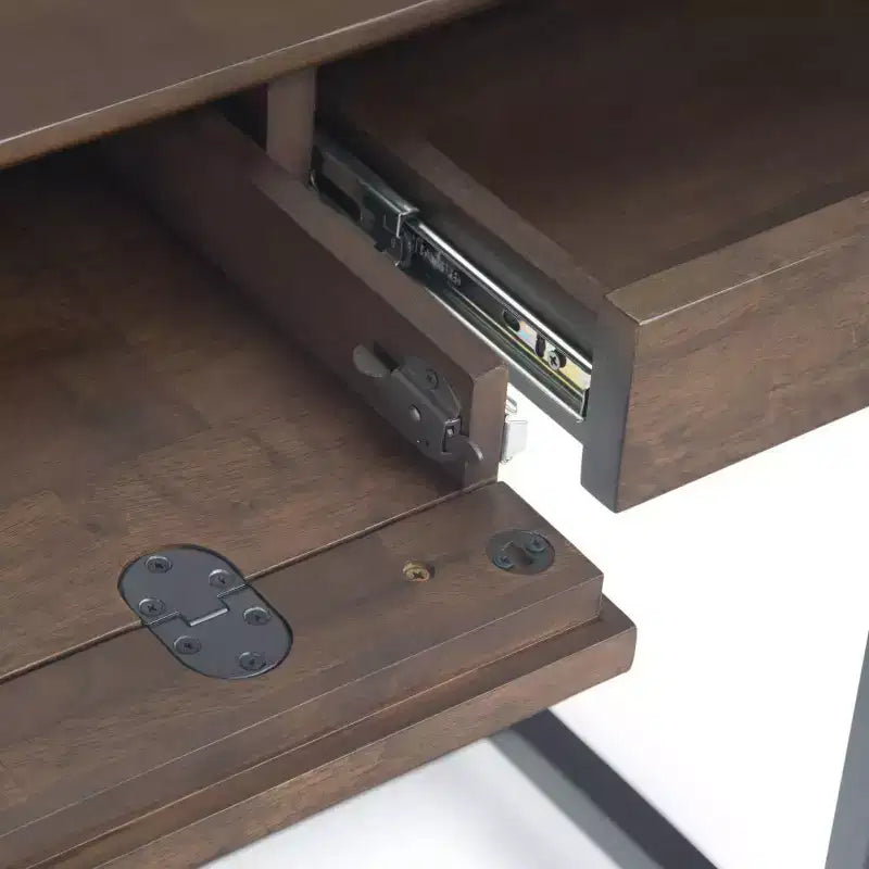 Scrittoio Devlin Mid-Century in Legno Massello con Cassetti - WyndenHall