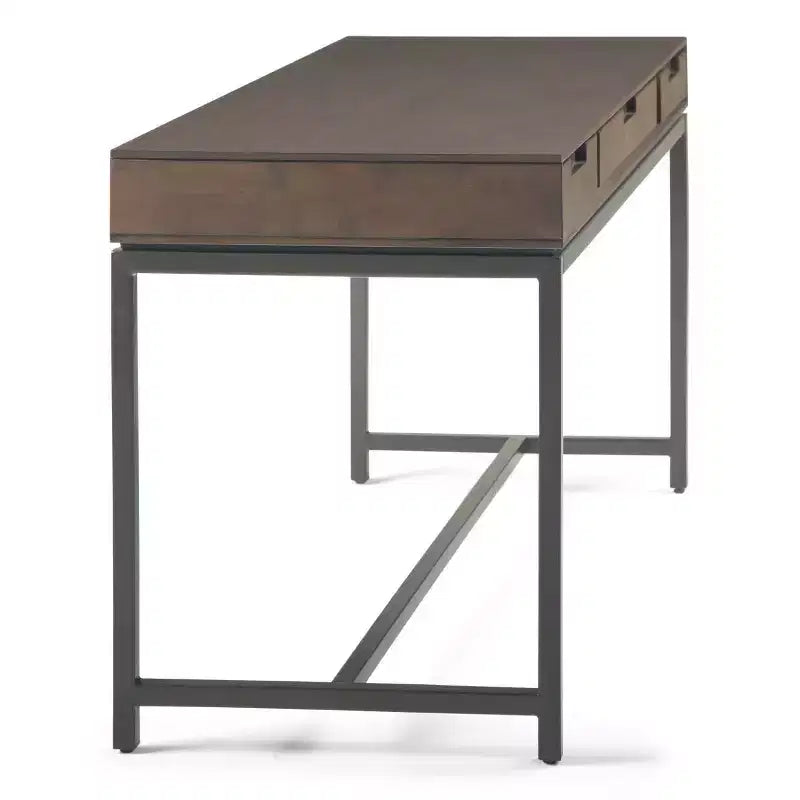 Scrittoio Devlin Mid-Century in Legno Massello con Cassetti - WyndenHall