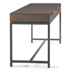 Scrittoio Devlin Mid-Century in Legno Massello con Cassetti - WyndenHall