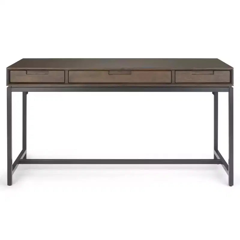 Scrittoio Devlin Mid-Century in Legno Massello con Cassetti - WyndenHall