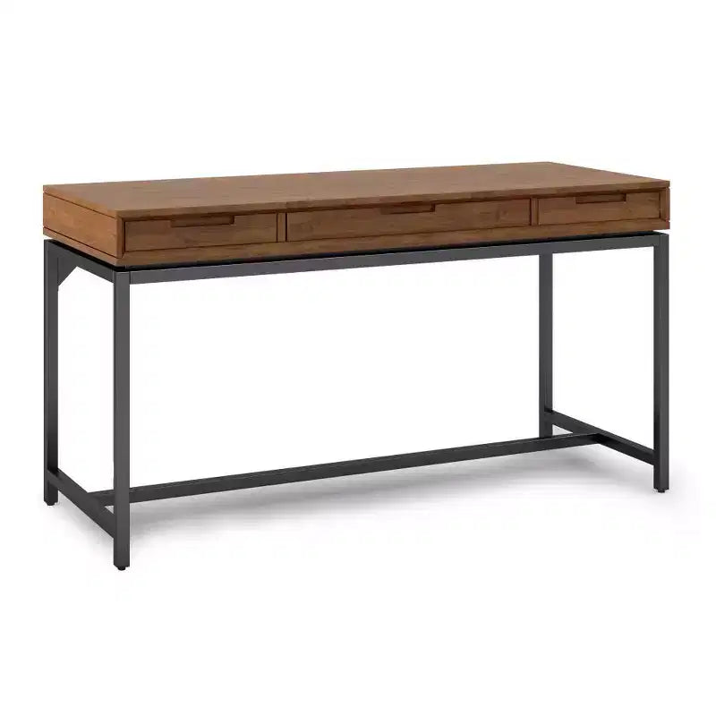 Scrittoio Devlin Mid-Century in Legno Massello con Cassetti - WyndenHall