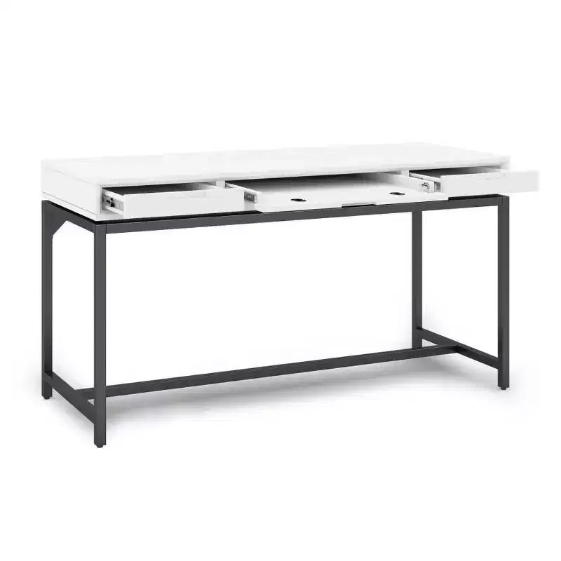 Scrittoio Devlin Mid-Century in Legno Massello con Cassetti - WyndenHall