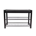 27 Leatherette Entryway 2 Racks Shoe Bench - Danya B.