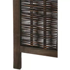 Divisorio per Ambienti Legacy Decor in Vimini e Legno con Design a Rombo