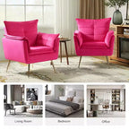 Set di 2 Poltrone Moderne in Velluto Jonat con Gambe in Metallo per Camera da Letto e Soggiorno | ART OF LIVING DESIGNS