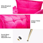 Set di 2 Poltrone Moderne in Velluto Jonat con Gambe in Metallo per Camera da Letto e Soggiorno | ART OF LIVING DESIGNS