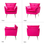 Set di 2 Poltrone Moderne in Velluto Jonat con Gambe in Metallo per Camera da Letto e Soggiorno | ART OF LIVING DESIGNS