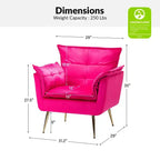 Set di 2 Poltrone Moderne in Velluto Jonat con Gambe in Metallo per Camera da Letto e Soggiorno | ART OF LIVING DESIGNS