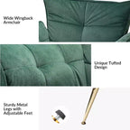 Set di 2 Poltrone Moderne in Velluto Jonat con Gambe in Metallo per Camera da Letto e Soggiorno | ART OF LIVING DESIGNS