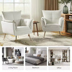 Set di 2 Poltrone Moderne in Velluto Jonat con Gambe in Metallo per Camera da Letto e Soggiorno | ART OF LIVING DESIGNS