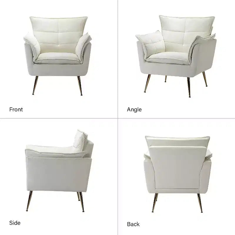 Set di 2 Poltrone Moderne in Velluto Jonat con Gambe in Metallo per Camera da Letto e Soggiorno | ART OF LIVING DESIGNS