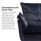 Set di 2 Poltrone Moderne in Velluto Jonat con Gambe in Metallo per Camera da Letto e Soggiorno | ART OF LIVING DESIGNS