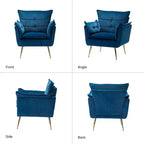 Set di 2 Poltrone Moderne in Velluto Jonat con Gambe in Metallo per Camera da Letto e Soggiorno | ART OF LIVING DESIGNS