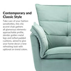 Set di 2 Poltrone Moderne in Velluto Jonat con Gambe in Metallo per Camera da Letto e Soggiorno | ART OF LIVING DESIGNS