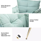 Set di 2 Poltrone Moderne in Velluto Jonat con Gambe in Metallo per Camera da Letto e Soggiorno | ART OF LIVING DESIGNS