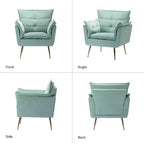 Set di 2 Poltrone Moderne in Velluto Jonat con Gambe in Metallo per Camera da Letto e Soggiorno | ART OF LIVING DESIGNS