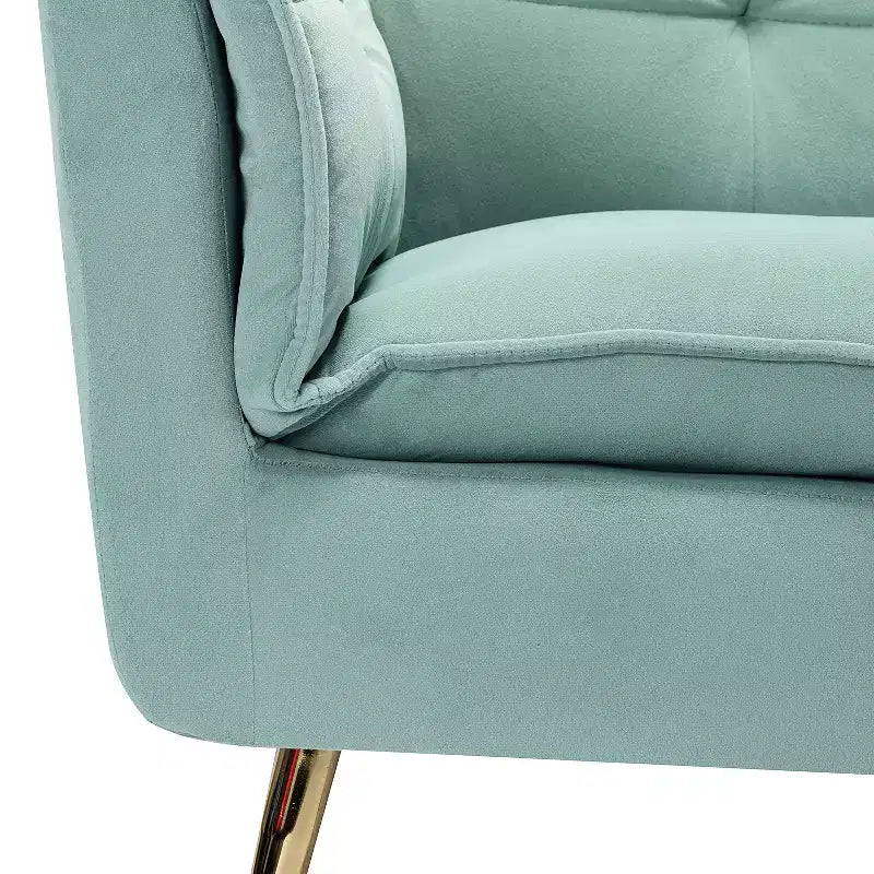 Set di 2 Poltrone Moderne in Velluto Jonat con Gambe in Metallo per Camera da Letto e Soggiorno | ART OF LIVING DESIGNS