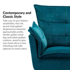 Set di 2 Poltrone Moderne in Velluto Jonat con Gambe in Metallo per Camera da Letto e Soggiorno | ART OF LIVING DESIGNS