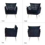 Set di 2 Poltrone Moderne in Velluto Jonat con Gambe in Metallo per Camera da Letto e Soggiorno | ART OF LIVING DESIGNS