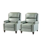 Set di 2 Poltrone Reclinabili Elisabete Moderne in Vera Pelle con Borchie Vintage per Salotto e Camera da Letto | ART OF LIVING DESIGNS