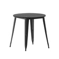 Flash Furniture Declan, Tavolo da Pranzo per Interni/Esterni per Uso Commerciale, Piano Rotondo in Poliresina per Tutte le Stagioni da 76 cm con Base in Acciaio