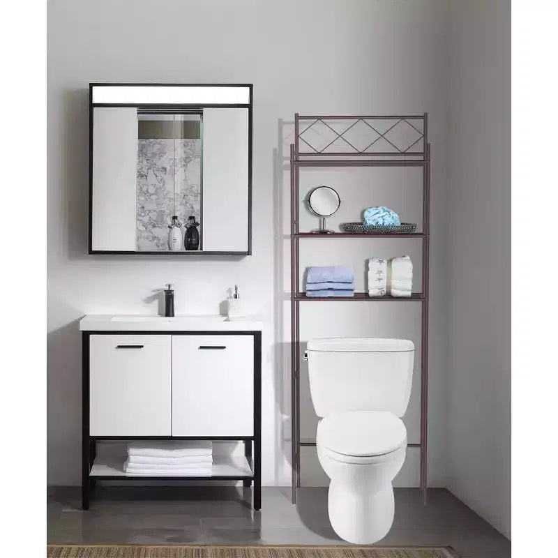Salvaspazio e Organizer in metallo sopra il WC - J&V TEXTILES