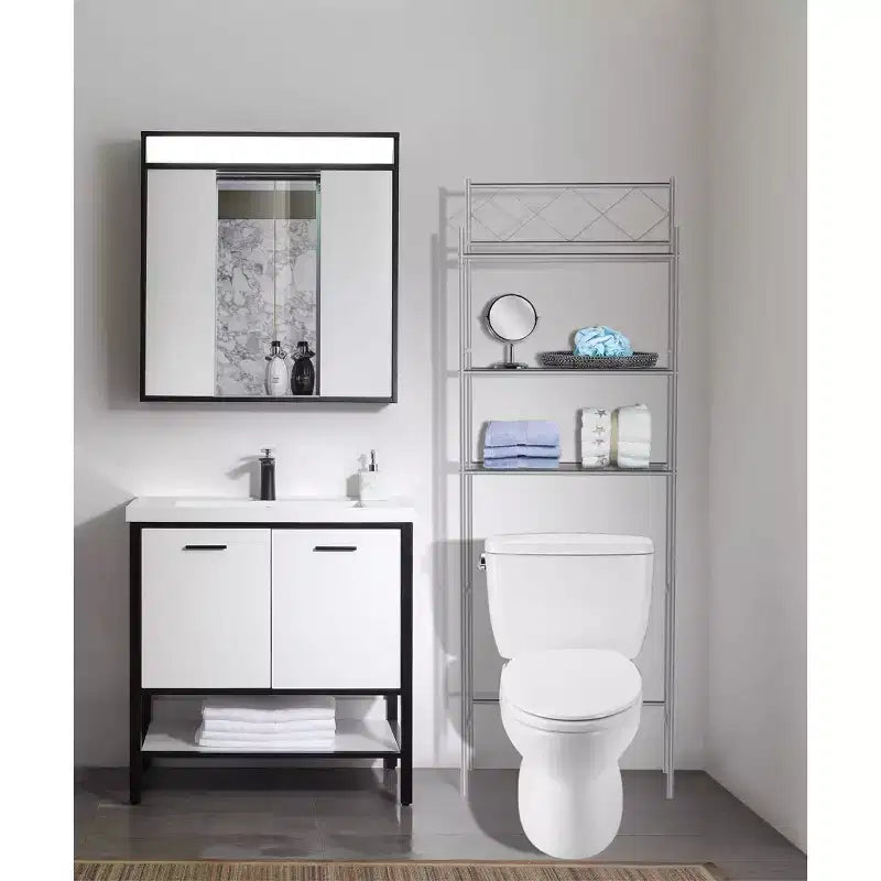 Salvaspazio e Organizer in metallo sopra il WC - J&V TEXTILES