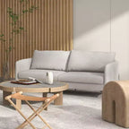 Costway Divano a 2 Posti Moderno 76'' per Soggiorno Appartamento Dormitorio con Gambe in Metallo Grigio
