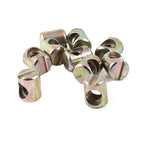 Unique Bargains Bed Chair Barrel Cross Dowel Slotted Bolts Nuts 0.3 x 0.4 Bronze Tone 10 Pcs