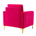 Set di 2 Poltrone Club Imbottite Moderne Iapygia con Piedini in Metallo per Camera da Letto | ART OF LIVING DESIGNS