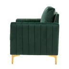 Set di 2 Poltrone Club Imbottite Moderne Iapygia con Piedini in Metallo per Camera da Letto | ART OF LIVING DESIGNS