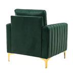 Set di 2 Poltrone Club Imbottite Moderne Iapygia con Piedini in Metallo per Camera da Letto | ART OF LIVING DESIGNS