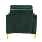 Set di 2 Poltrone Club Imbottite Moderne Iapygia con Piedini in Metallo per Camera da Letto | ART OF LIVING DESIGNS