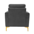 Set di 2 Poltrone Club Imbottite Moderne Iapygia con Piedini in Metallo per Camera da Letto | ART OF LIVING DESIGNS