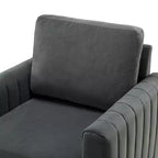 Set di 2 Poltrone Club Imbottite Moderne Iapygia con Piedini in Metallo per Camera da Letto | ART OF LIVING DESIGNS