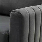 Set di 2 Poltrone Club Imbottite Moderne Iapygia con Piedini in Metallo per Camera da Letto | ART OF LIVING DESIGNS