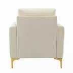 Set di 2 Poltrone Club Imbottite Moderne Iapygia con Piedini in Metallo per Camera da Letto | ART OF LIVING DESIGNS