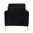Set di 2 Poltrone Club Imbottite Moderne Iapygia con Piedini in Metallo per Camera da Letto | ART OF LIVING DESIGNS