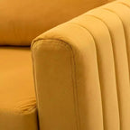 Set di 2 Poltrone Club Imbottite Moderne Iapygia con Piedini in Metallo per Camera da Letto | ART OF LIVING DESIGNS