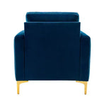 Set di 2 Poltrone Club Imbottite Moderne Iapygia con Piedini in Metallo per Camera da Letto | ART OF LIVING DESIGNS