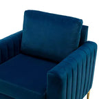 Set di 2 Poltrone Club Imbottite Moderne Iapygia con Piedini in Metallo per Camera da Letto | ART OF LIVING DESIGNS