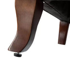 Poltrona Vincent imbottita in legno con motivo in tessuto e design a orecchioni per camera da letto | ART OF LIVING DESIGNS