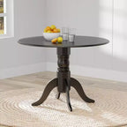 Tavolo da pranzo doppio a ribalta Glenwillow Home 42 con base a piedistallo in legno massello