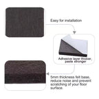 Pads in Feltro Autoadesivi Quadrati Unici Antiscivolo Antigraffio per Mobili Marrone Scuro 1 x 1 x 1/4 60 Pezzi