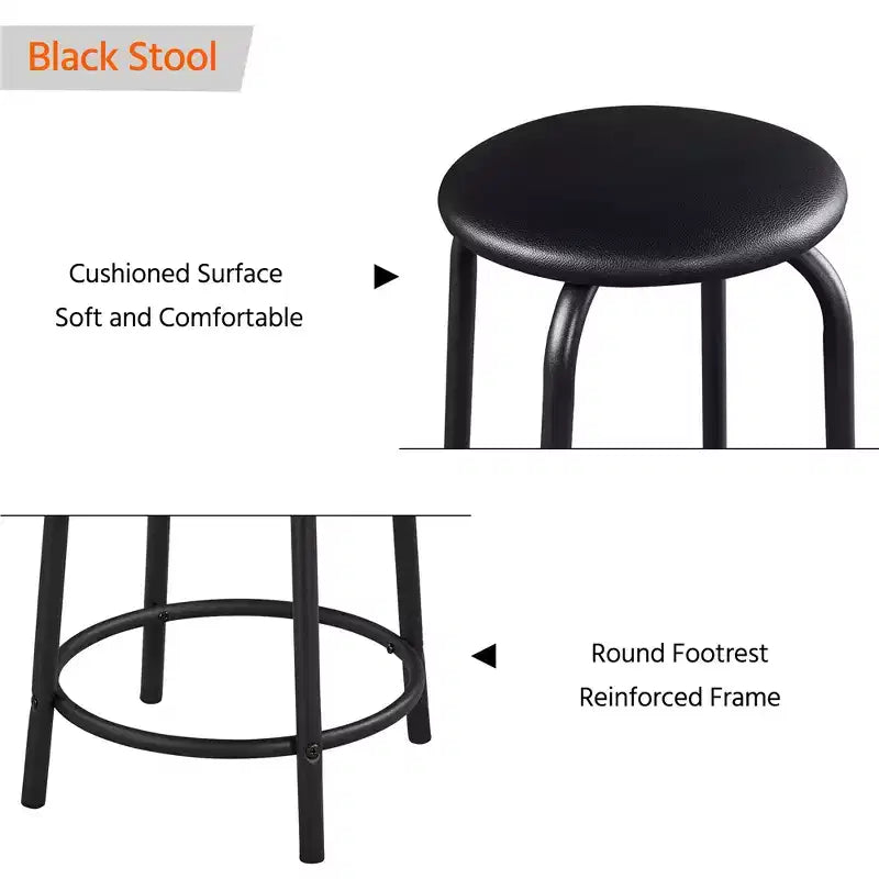 Yaheetech Tavolo da Disegno Regolabile e Set Sgabello Nero