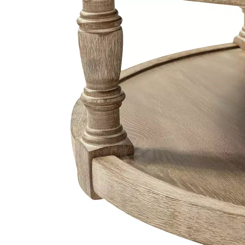 Pouf rotondo Chloe in pelle vegana con contenitore e borchie | ART OF LIVING DESIGNS