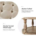 Pouf rotondo Chloe in pelle vegana con contenitore e borchie | ART OF LIVING DESIGNS