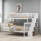 Letto a castello a una piazza e mezza con scaletta e vano portaoggetti - ModernLuxe