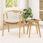 Costway Sedia Accent in Bambù Poltrona Moderna in Bambù Poltrona da Salotto Imbottita per Soggiorno